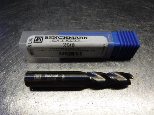 BenchMark 11/32" 3 Flute Carbide Endmill 3/8" Shank 3353438 (LOC2628A)