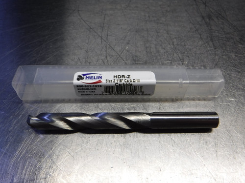 Melin Size Z 2 Flute Carbide Jobber Drill 0.413" Shank HDR-Z (LOC1228C)