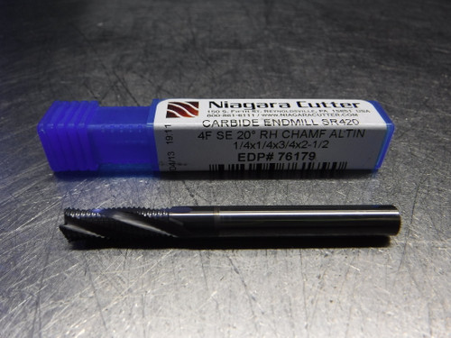 Niagara Cutter 1/4" 4 Flute Roughing Endmill 1/4x1/4x3/4x2-1/2 (LOC2055B)