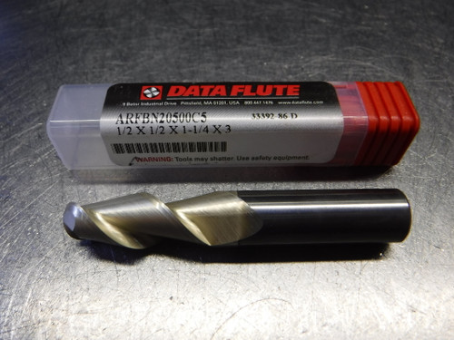 Data Flute 1/2" 2 Flute Carbide Ballnose Endmill ARFBN20500C5 (LOC1332A)