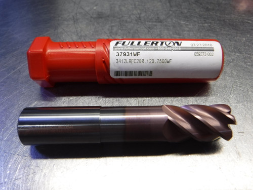 Fullerton 3/4" 5 Flute Carbide Endmill 3412LRFC20R.120.7500WF (LOC1120B)