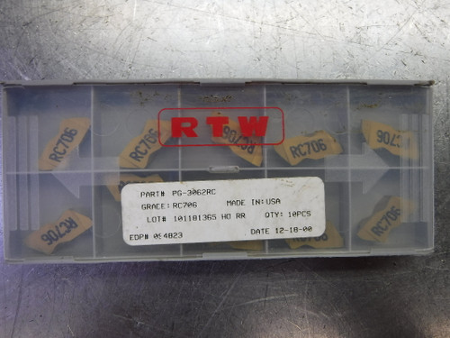 RTW Carbide Inserts QTY10 PG3062RC RC706 (LOC2056A)