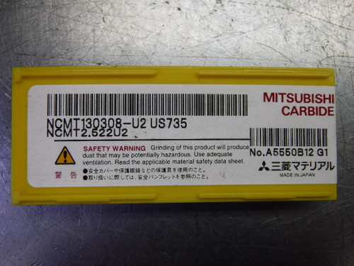 Mitsubishi Carbide Inserts QTY10 NCMT130308-U2 / NCMT2.522U2 US735 (LOC2221)