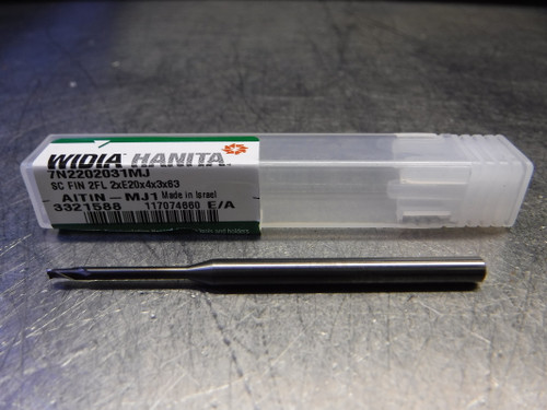 Widia/Hanita 2mm 2 Flute Carbide Endmill 4mm Shank 7N2202031MJ (LOC1903C)