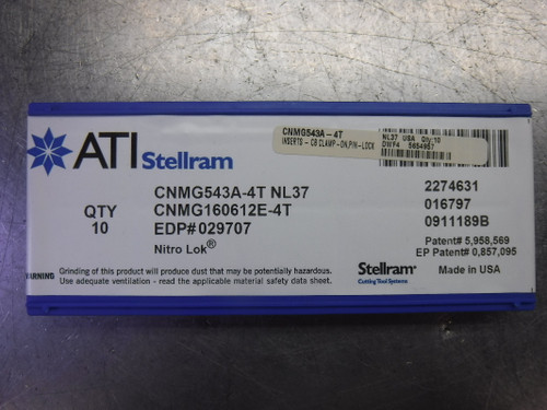 Stellram Carbide Inserts QTY10 CNMG543A-4T / CNMG160612E-4T NL37 (LOC1977A)