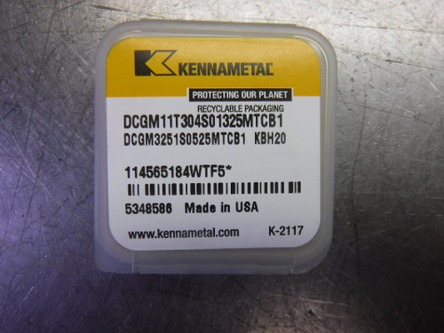 Kennametal CBN Inserts QTY1 DCGM11T304S01325MTCB1 / DCGM3251S0525MTCB1 (LOC1979B)