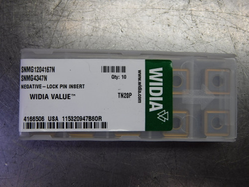 Widia Carbide Inserts QTY10 SNMG1204167N / SNMG4347N TN20P (LOC1980A)