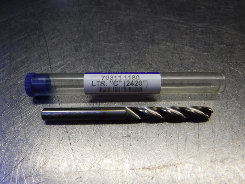 Garr #C (0.2420") 3 Flute Carbide Drill 1180 LTR "C" (.2420") (LOC2960B)