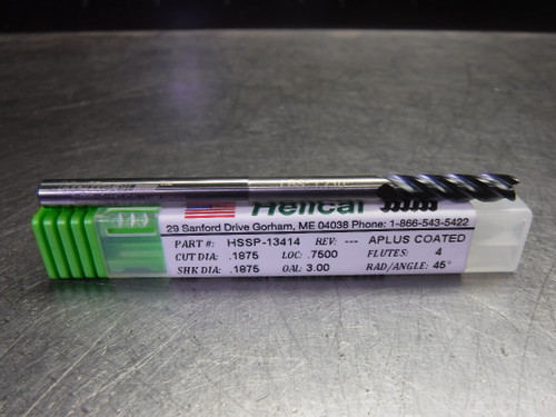 Helical 3/16" Solid Carbide Endmill 4 Flute HSSP-13414 (LOC2819B)