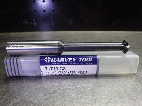 Harvey Tool 1/2" Carbide Double Angle Shank Cutter 6 Flute 71710-C3 (LOC2841B)
