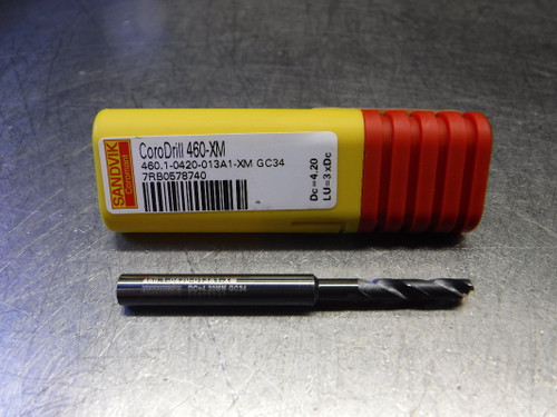 Sandvik 4.2mm 2 Flute Coolant Thru Drill 460.1-0420-013A1-XM GC34 (LOC2803C)