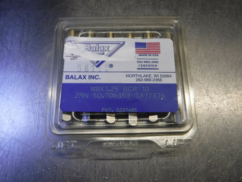 Balax M8x1.25 BCR 10 HSS Taps QTY6 TA17376 (LOC2055A)