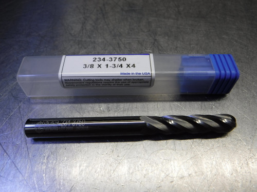 ATS 3/8" 4 Flute carbide Ballnose Endmill 3/8" Shank 234-3750 (LOC2693C)