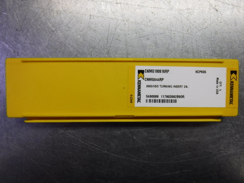 Kennametal Carbide Inserts QTY5 CNMG190616RP / CNMG644RP KCPK05 (LOC2668A)