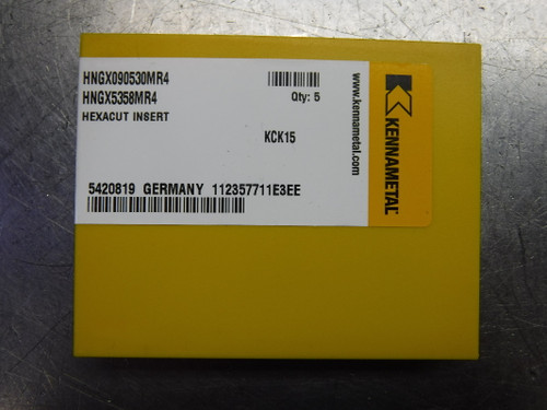 Kennametal Carbide Inserts QTY5 HNGX090530MR4 / HNGX5358MR4 KCK15 (LOC2783D)