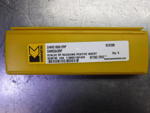 Kennametal Carbide Inserts QTY5 SNMG190612RP / SNMG643RP KCK20B (LOC2783D)