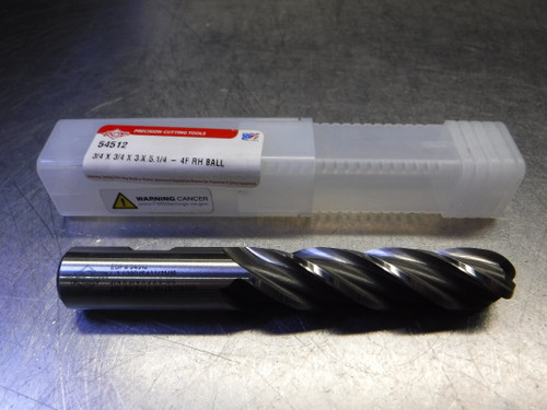 PCT 3/4" 4 Flute HSS Ballnose Endmill 3/4" Shank 54512 (LOC2553A)