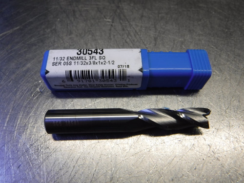 Kyocera 11/32" 3 Flute Carbide Endmill 3/8" Shank 30543 (LOC2804A) Kyocera 11/32" 3 Flute Carbide Endmill 3/8" Shank 30543 (LOC2804A)