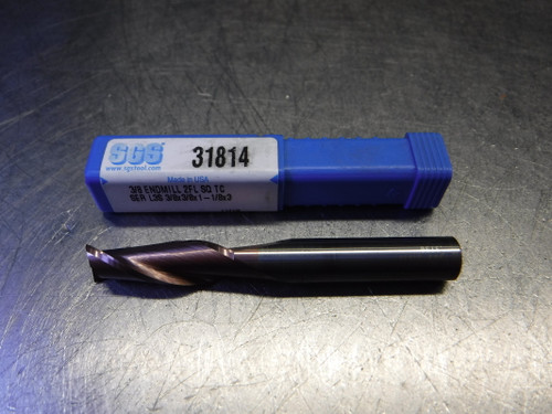 Kyocera/SGS 3/8" 2 Flute Carbide Endmill 3/8" Shank 31814 (LOC2365)