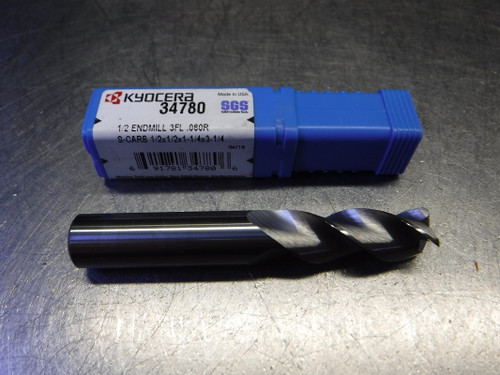 Kyocera/SGS 1/2" 3 Flute Carbide Endmill 1/2" Shank 34780 (LOC2365)