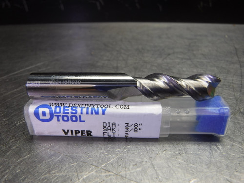 Destiny Tool Viper 3/8" Solid Carbide Endmill 2 Flutes V22416R030 (LOC2366)