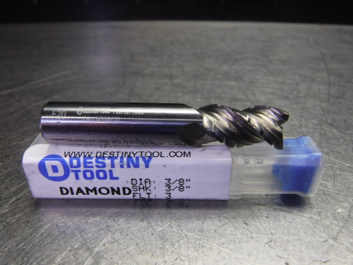 Destiny Tool Diamond 3/8" Solid Carbide Endmill 3 Flutes DR32410R020 (LOC2366)