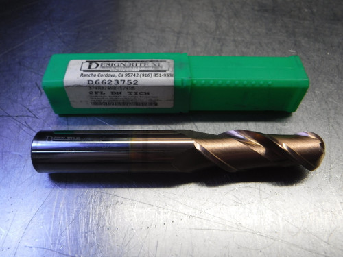 Design-Rite XL 3/4" 2 Flute Ballnose Endmill 3/4" Shank D6623752 (LOC2056B)