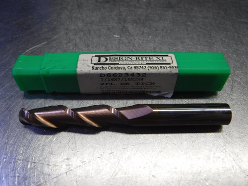 Design-Rite XL 7/16" 2 Flute Carbide Ballnose Endmill D6623432 (LOC2059B)