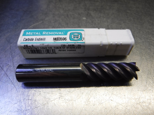 Metal Removal 9/16" 5 flute Carbide Endmill 9/16" Shank M33596 (LOC2064A)