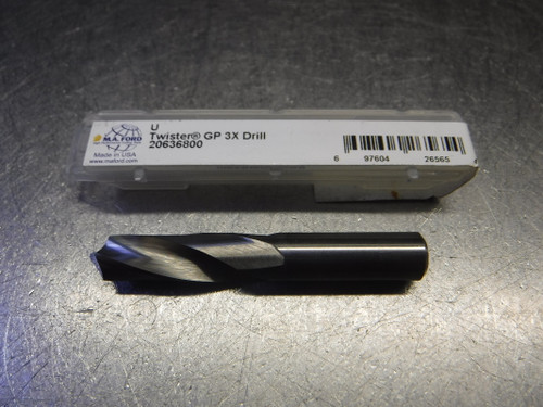 M.A. Ford Letter U (0.3680) Carbide Stub Drill 20636800 (LOC2060A)