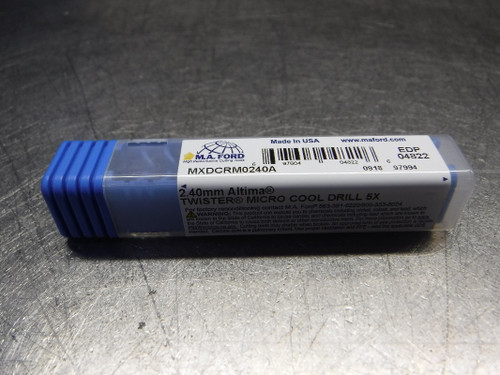 M.A. Ford 2.40mm 2 Flute Carbide Coolant Thru Drill MXDCRM0240A (LOC2335) M.A. Ford 2.40mm 2 Flute Carbide Coolant Thru Drill MXDCRM0240A (LOC2335)