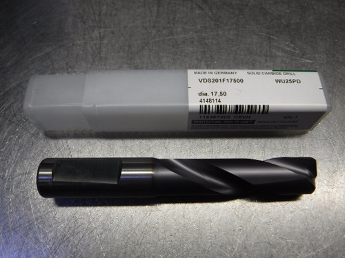 Widia 17.50mm 2 Flute Carbide Drill 18mm Shank VDS201F17500 WU25PD (LOC1409B)