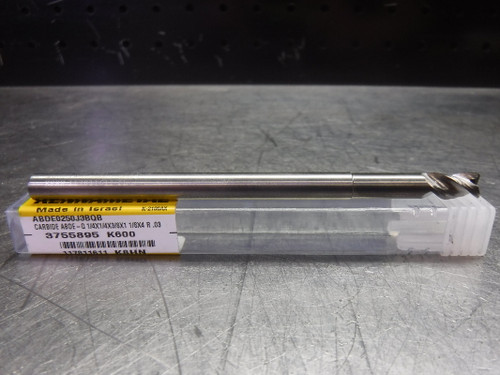 Kennametal 1/4" Solid Carbide Endmill 3 Flute ABDE0250J3BQB K600 (LOC2196)