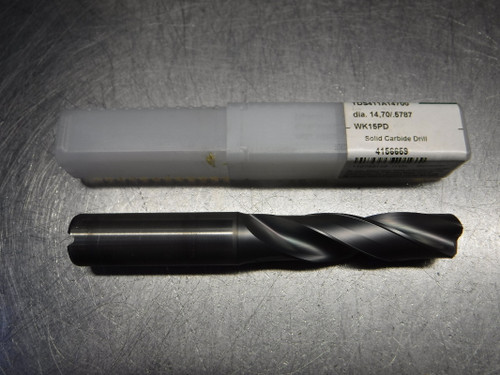 Widia 14.70mm 2 Flute Coolant Thru Carbide Drill TDS411A14700 WK15PD (LOC95)