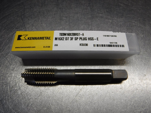 Kennametal M16x2 D7 3 Flute HSS Plug Tap T820M160X200RD7-A KSU30(LOC2632)