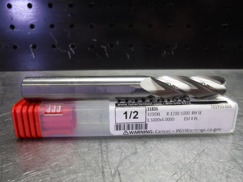 Fullerton Tool 1/2" Solid Carbide Endmill 4 Flute 31806 (LOC2665B)