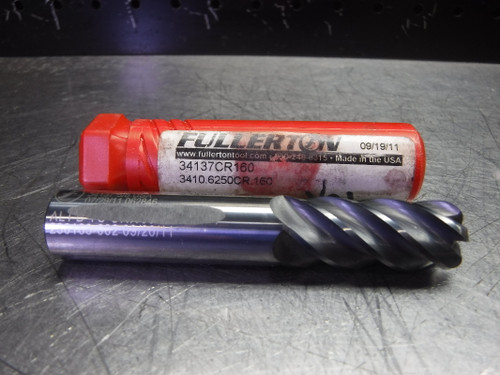 Fullerton Tool 5/8" Solid Carbide Endmill 5 Flute 34137CR160 (LOC212)