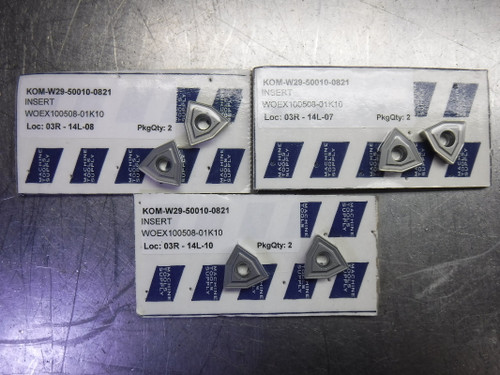 Komet Carbide Inserts QTY6 WOEX100508-01K10 / W29 50010.0821 (LOC2068D)