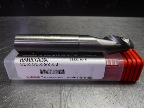 Data Flute 1/2" Solid Ball Nose Carbide Endmill 2 Flute HSMBN20500 (LOC2068D)