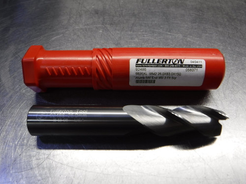 Fullerton 25mm 3 Flute Carbide Endmill 25mm Shank 92486 (LOC1611)