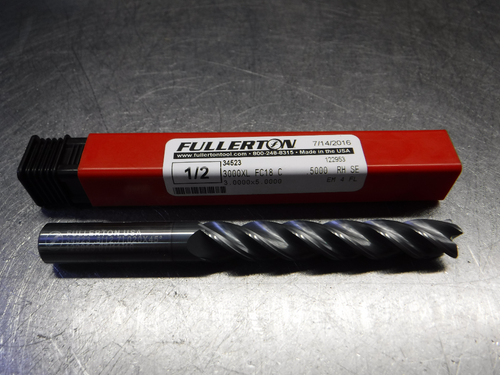 Fullerton 1/2" 4 Flute Carbide Endmill 1/2" Shank 34523 (LOC1563A)