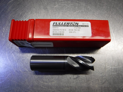 Fullerton 25mm 4 Flute Carbide Endmill 25mm Shank 92613 (LOC1521)