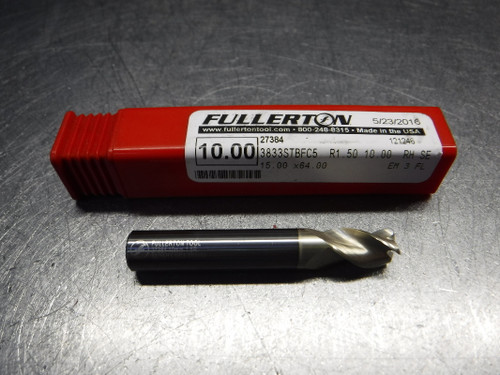 Fullerton 10mm 3 Flute Carbide Endmill 10mm Shank 27384 (LOC1523A)