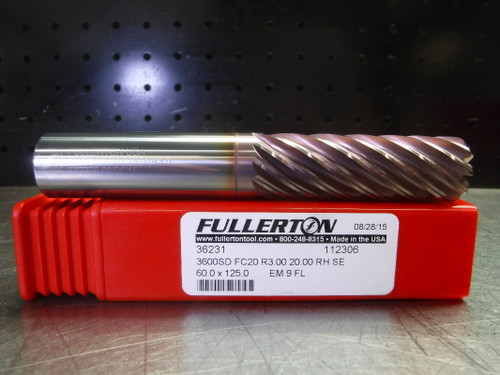 Fullerton Tool 20mm Solid Carbide Endmill 9 Flute 36231 (LOC1838D)