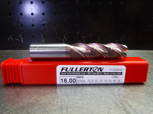 Fullerton Tool 16mm Solid Carbide Endmill 4 Flute 35415 (LOC2133B)