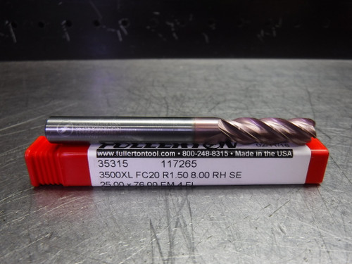 Fullerton Tool 8mm Solid Carbide Endmill 4 Flute 35315 (LOC2133B)