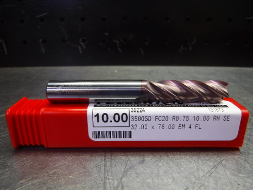 Fullerton Tool 10mm Solid Carbide Endmill 4 Flute 35224 (LOC1332A)