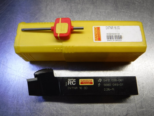 Sandvik 1" x 1" Indexable Lathe Tool Holder DVTNR 16 3D (LOC998C)