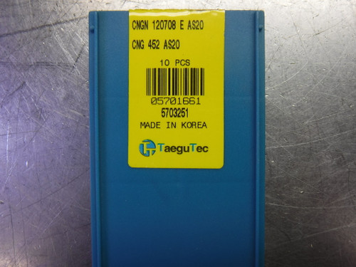 TaeguTec Ceramic Inserts QTY10 CNGN 120708 E / CNG 452 AS20 (LOC1215B)