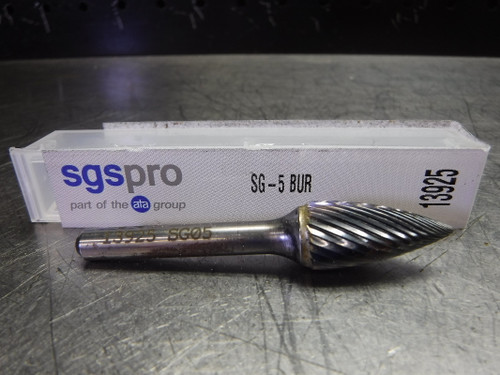 SGS Pro SG-5 1/2" Tree Pointed Single Cut Carbide Bur 13925 (LOC736)